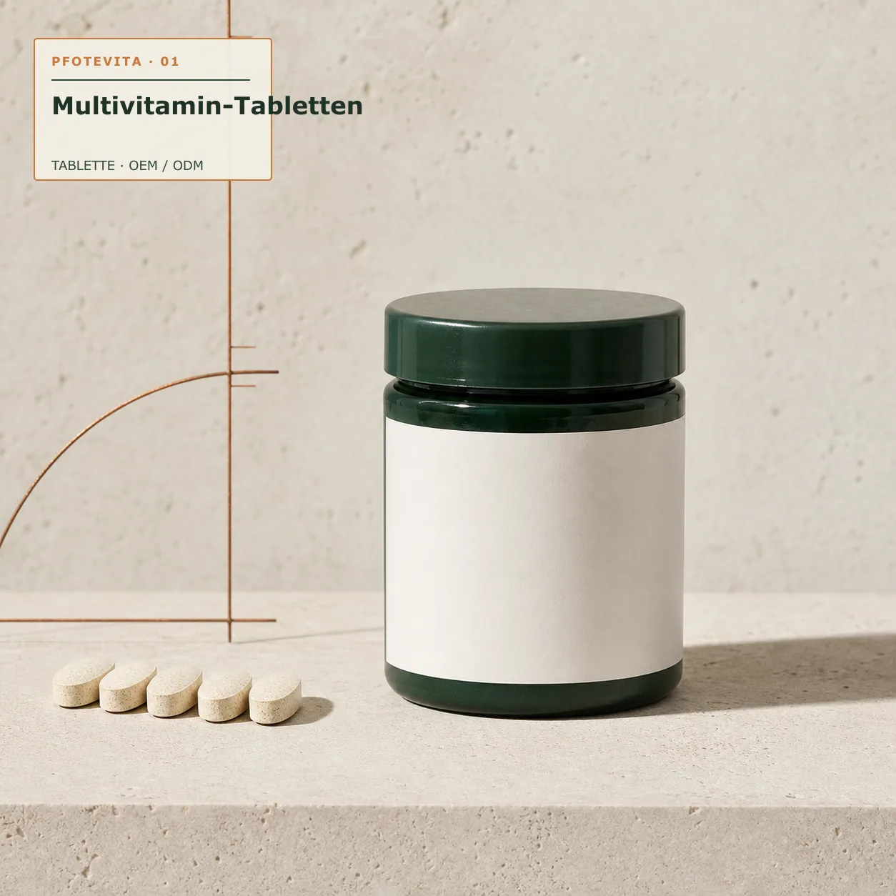 Multivitamin-Tabletten als Private Label
